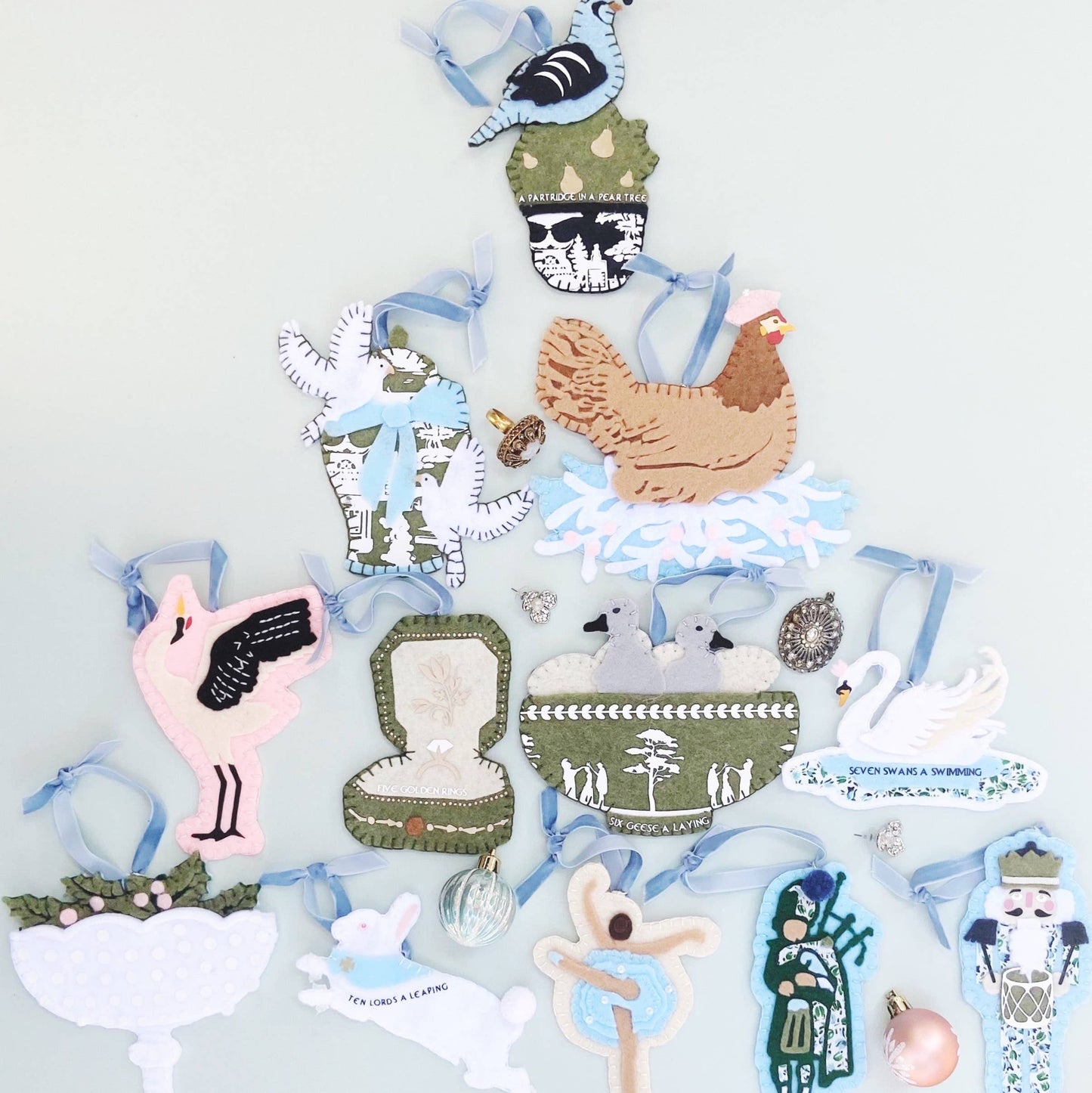 Grandmillennial Drummer Ornament