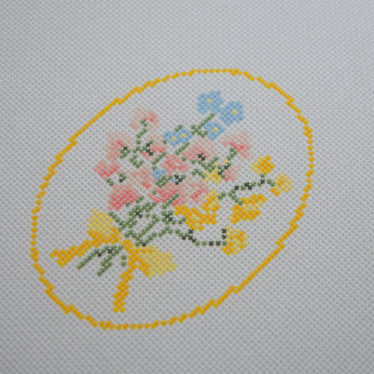 Spring Floral Cameo Canvas — 18 Mesh