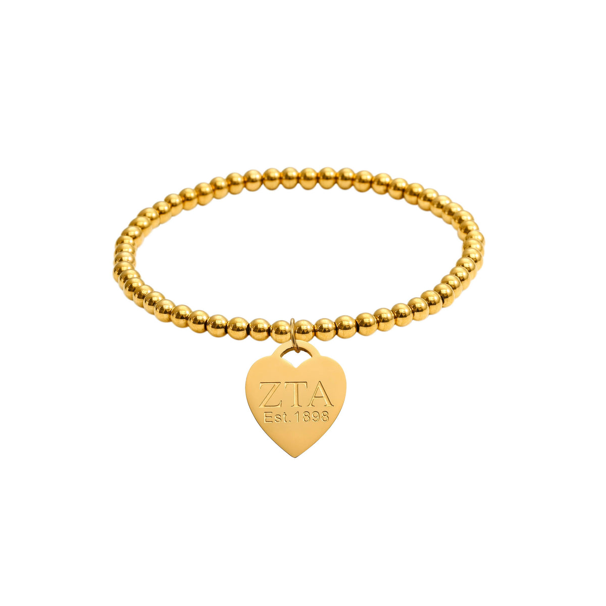 Zeta Tau Alpha Heart Tag Bracelet
