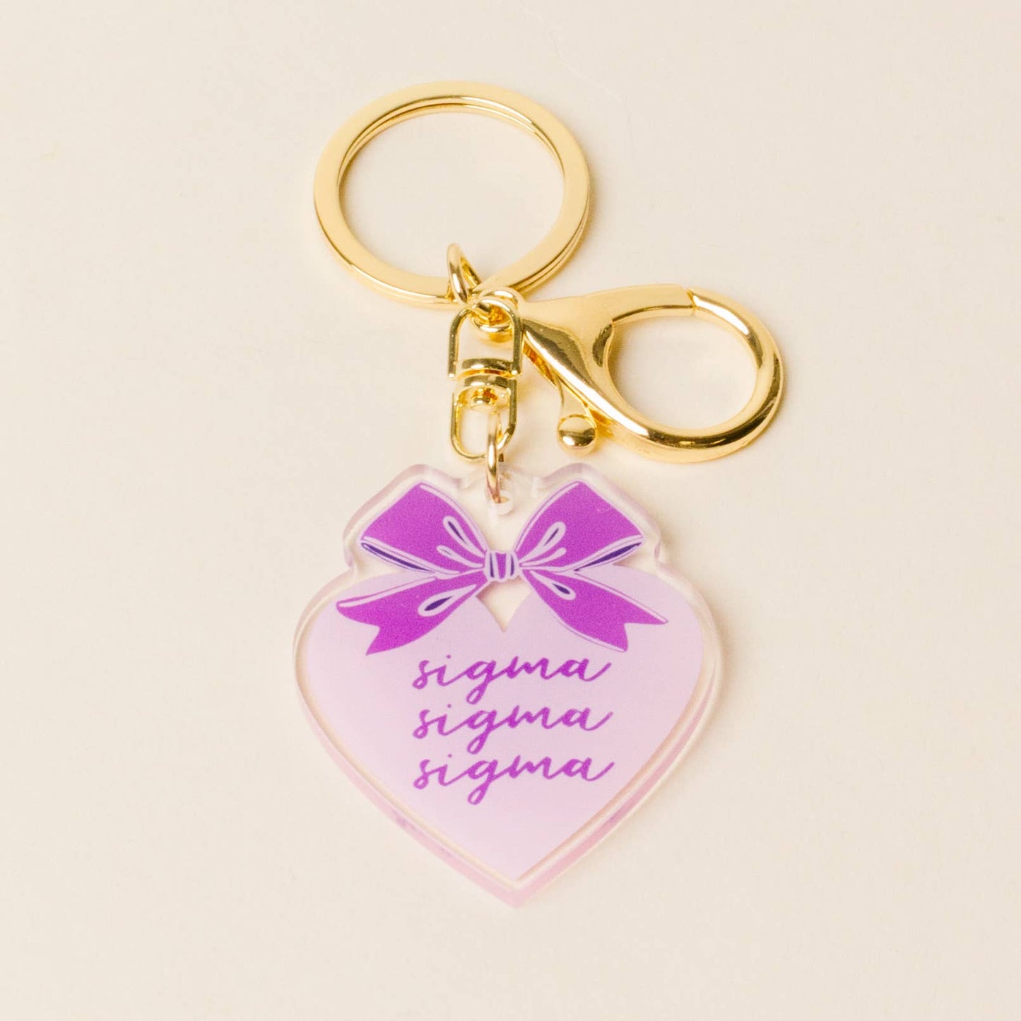 Sorority Sweetheart Bow Acrylic Keychain