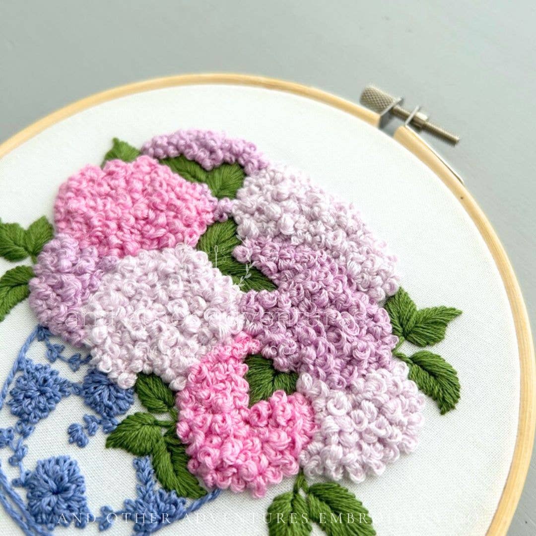 Pink Hydrangea Needle Point Kit