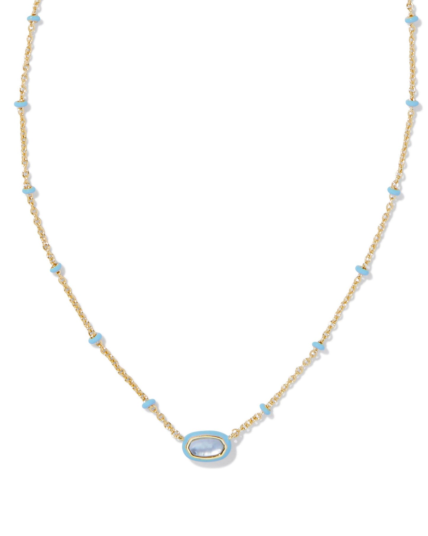 MINI ELISA NECKLACE GOLD PERIWINKLE ILLUSION