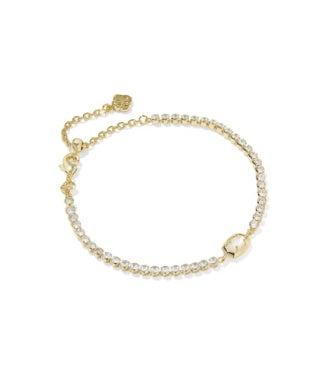 EMILIE TENNIS BRACELET GOLD IVORY MOTHER OF PEARL