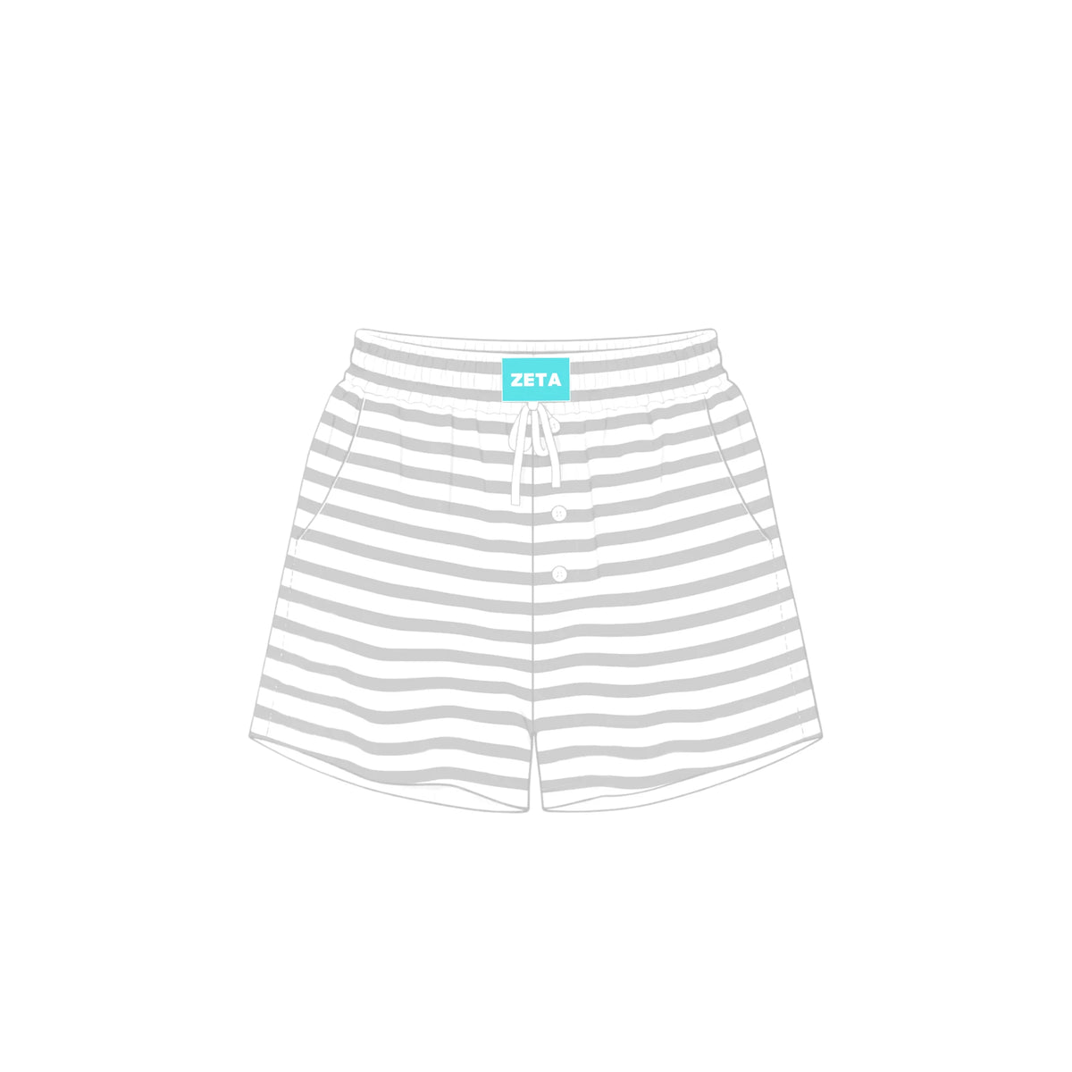 SORORITY STRIPE SHORT PRE ORDER EST ARRIVAL 10/2