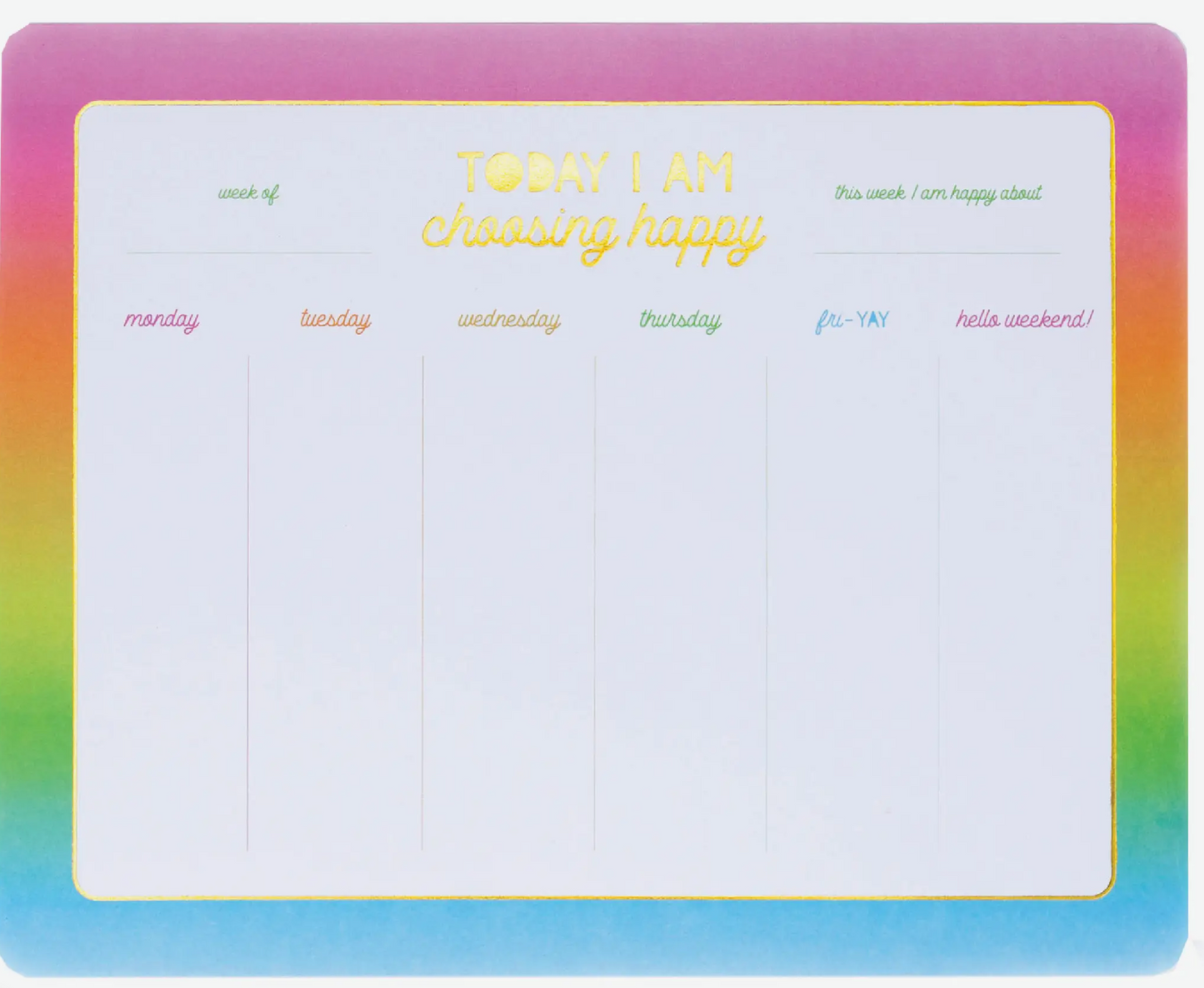 Choose Happy Weekly Planner