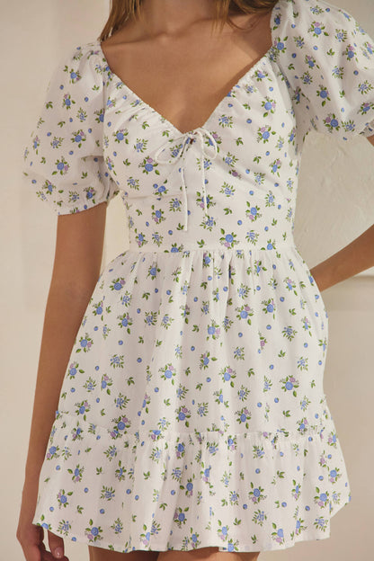 Blueberry Ruffle Mini Dress
