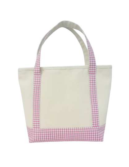 The Gingham Studio Tote: Blue