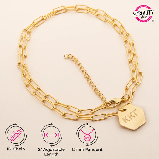 Greek Paperclip Necklace