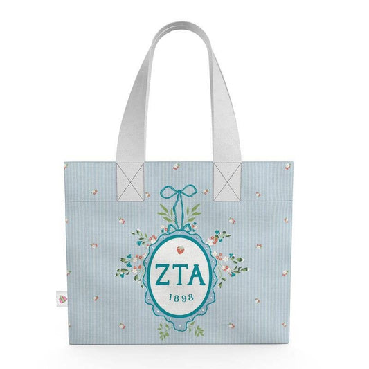 ZTA Floral Frame Canvas Tote