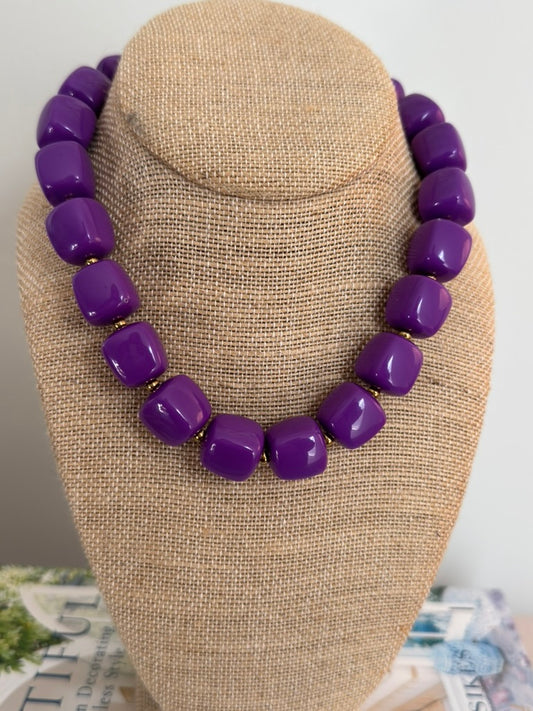 Harper Necklace: Purple