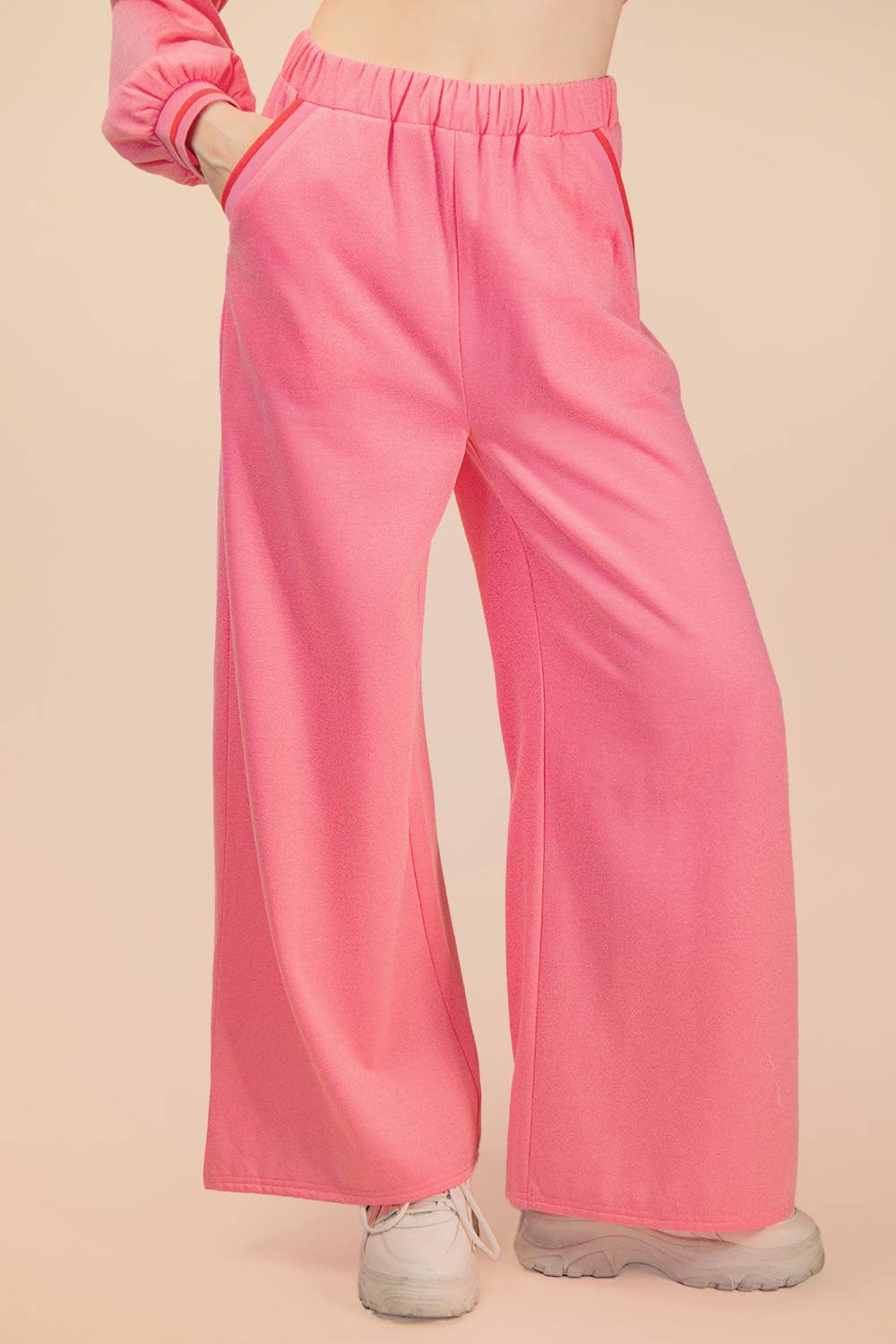 Pink Knit Pant Set