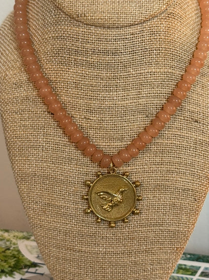 Mallard Necklace: Tan