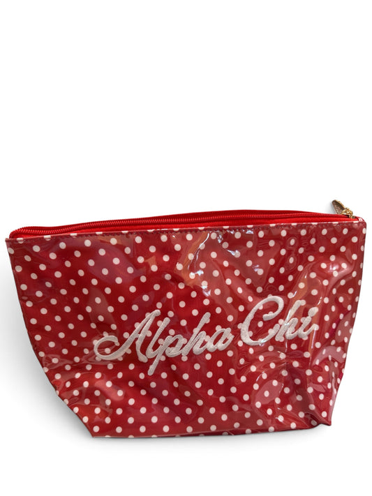 Clear Coat Sorority Makeup Bag