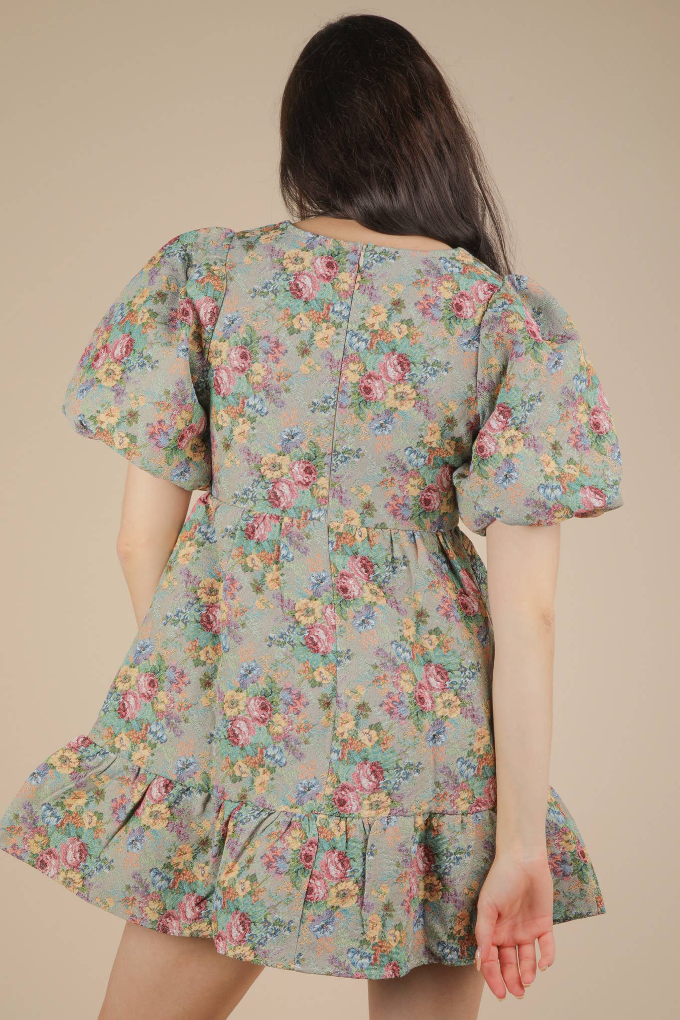 Floral Jacquard Dress