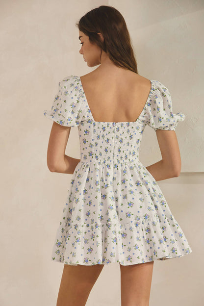 Blueberry Ruffle Mini Dress