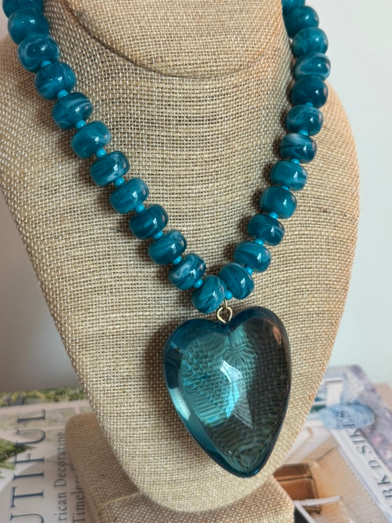 Teal Love Necklace