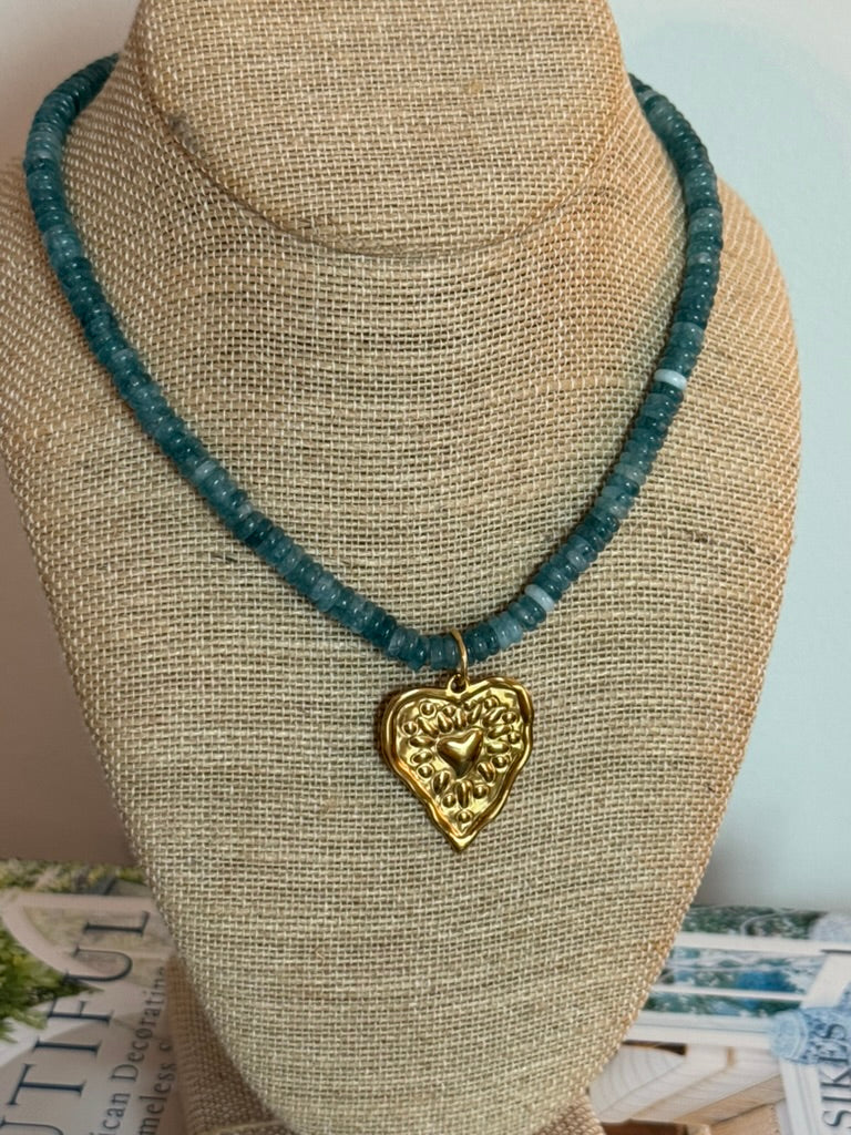 Cherish Necklace: Teal