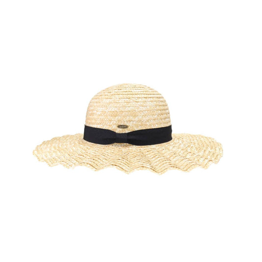 Wavy Brim Black Ribbon
