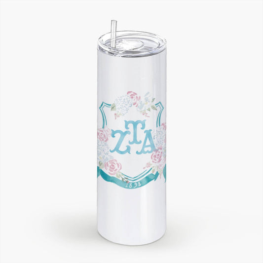Zeta Tau Alpha Monogram Crest Tumbler: 20oz