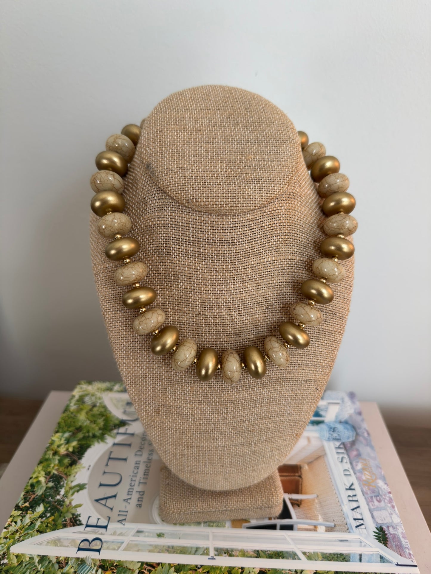 Marbled Necklace: Gold Multi