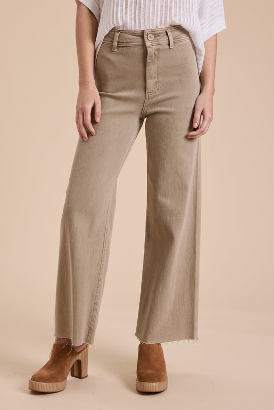 Straight Wide Leg Denim Pants