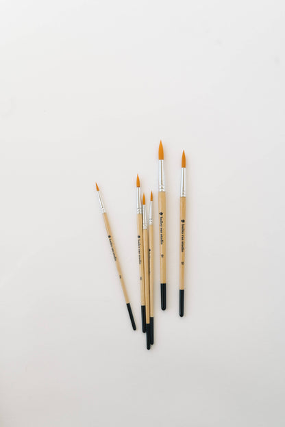 Round Tip Watercolor Brush Set 6 piece