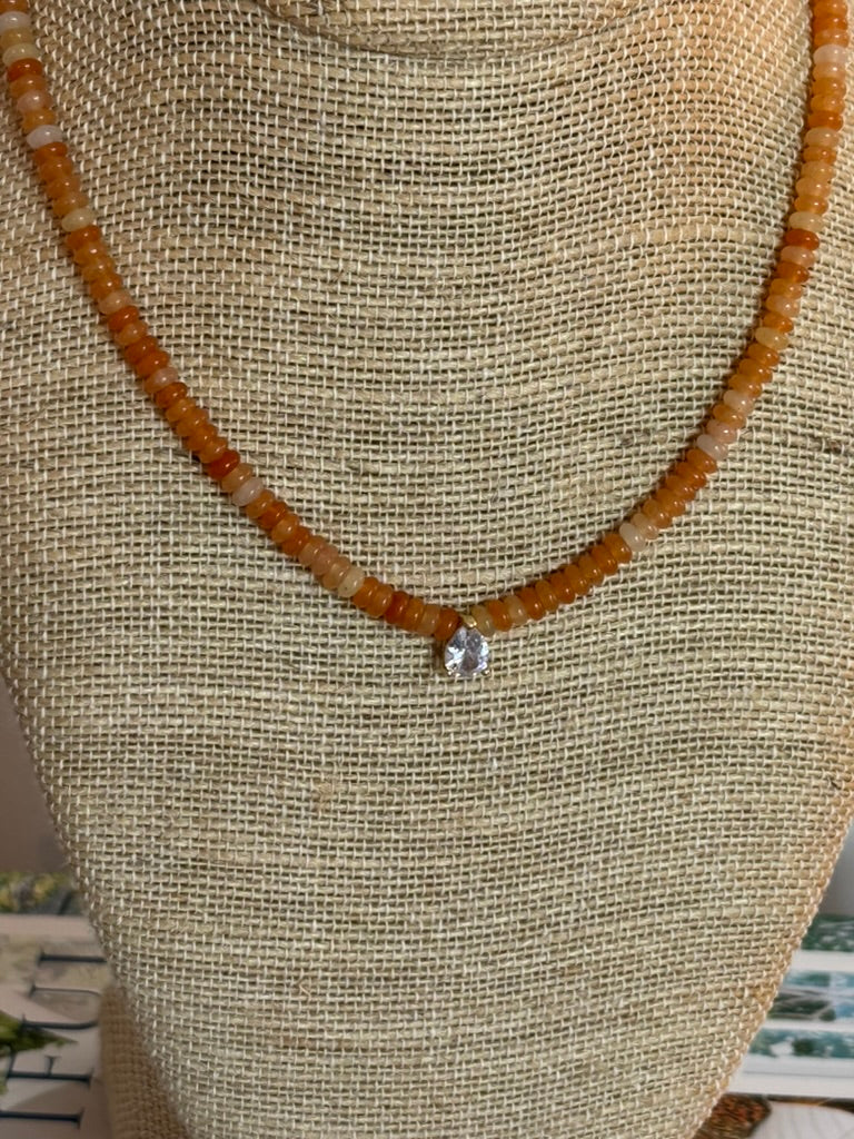 Cara Necklace: Orange