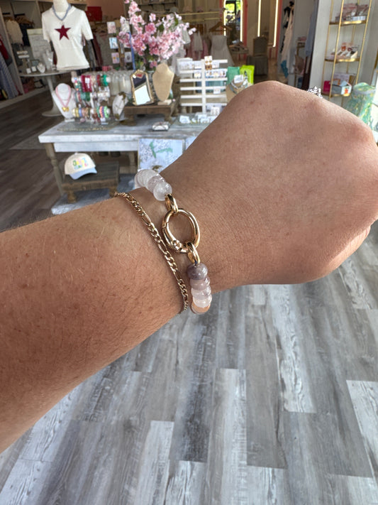 Summer Beaded Bracelet - Neutral Multi