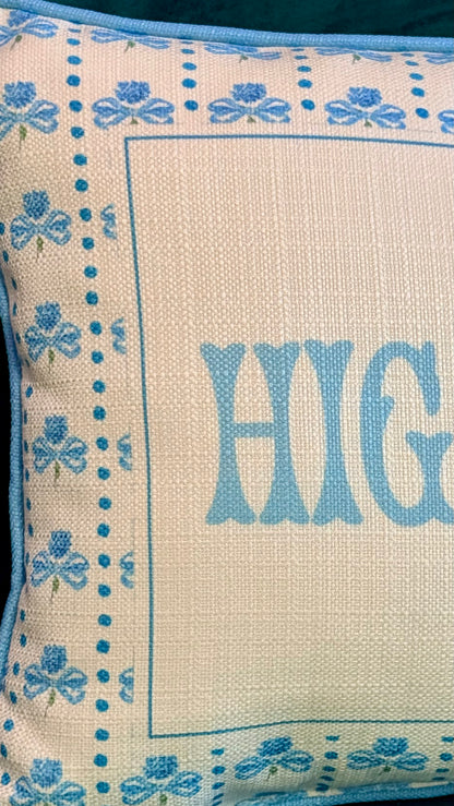 Blue Hydrangea Pillow - HIGH POINT