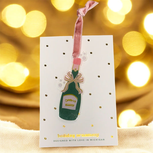 Champagne Acrylic Ornament