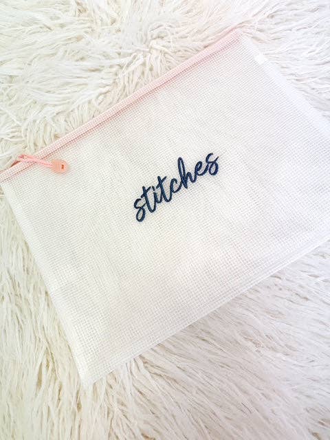 Needlepoint Project Pouch: WIP