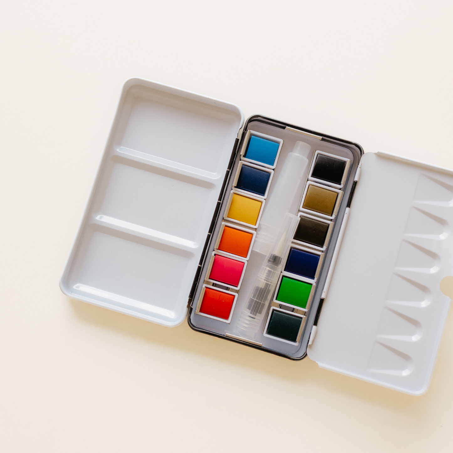 12 Color Mini-Travel Watercolor Paint Palette