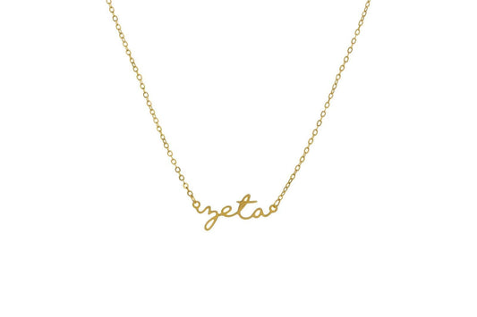 Zeta Tau Alpha Sorority Script Necklace
