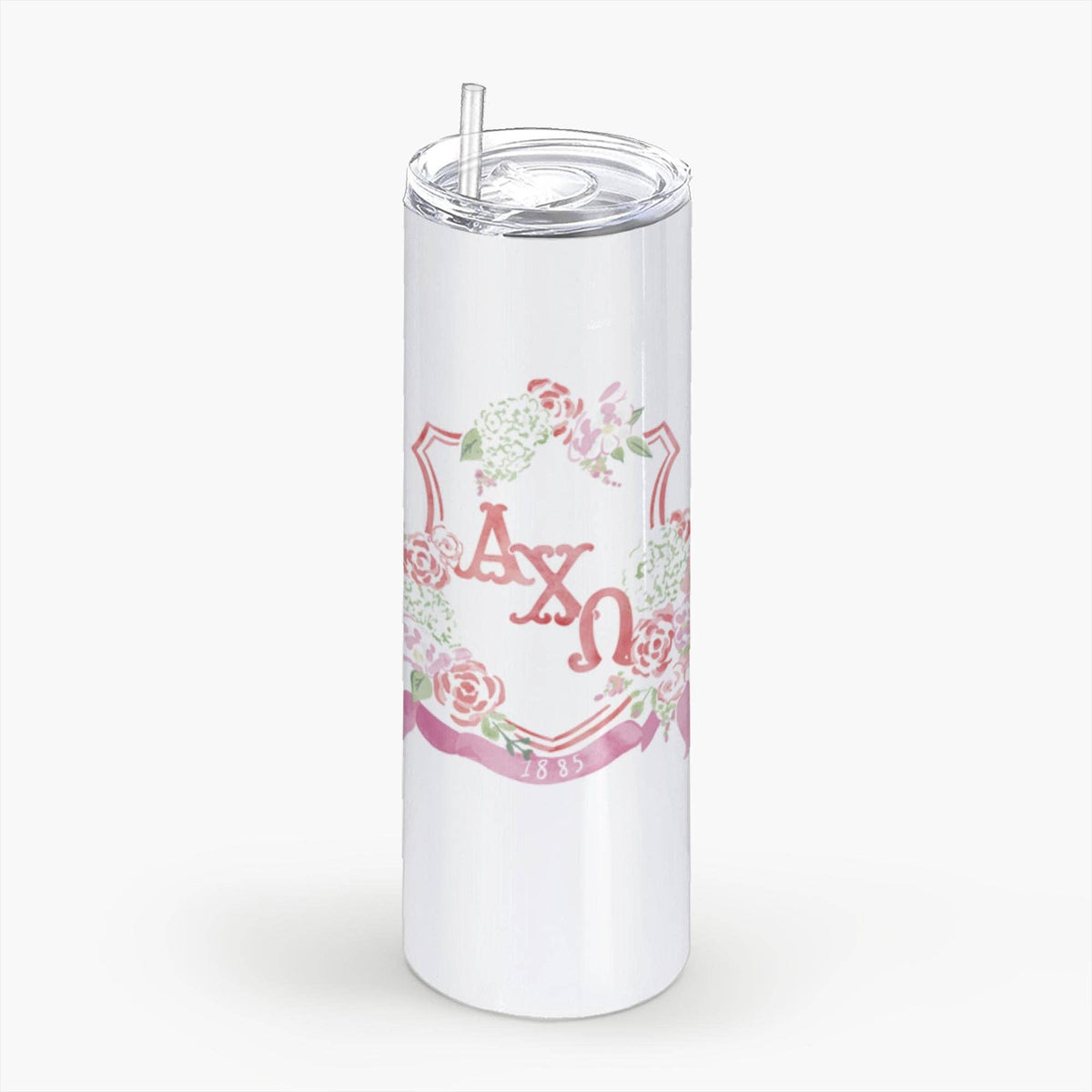 Alpha Chi Omega Monogram Crest Tumbler: 20oz