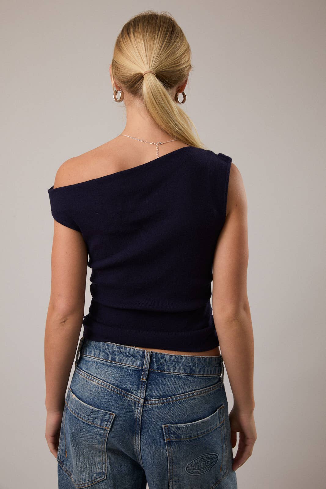 Katie Sweater Tank- Navy
