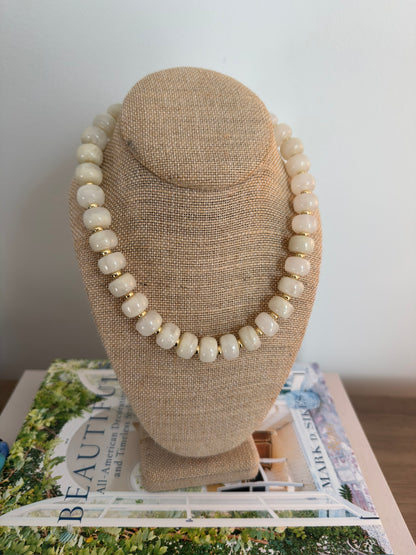 Bliss Necklace: Cream