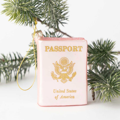 Passport Boxed Glass Ornament