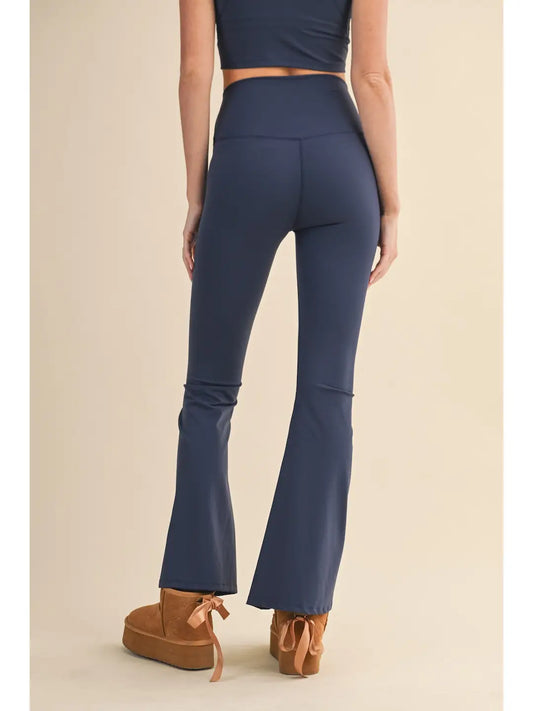 High Waist Crossover Flare Legging