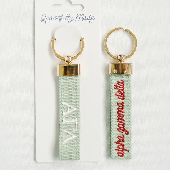 Sorority Embroidered Keychain
