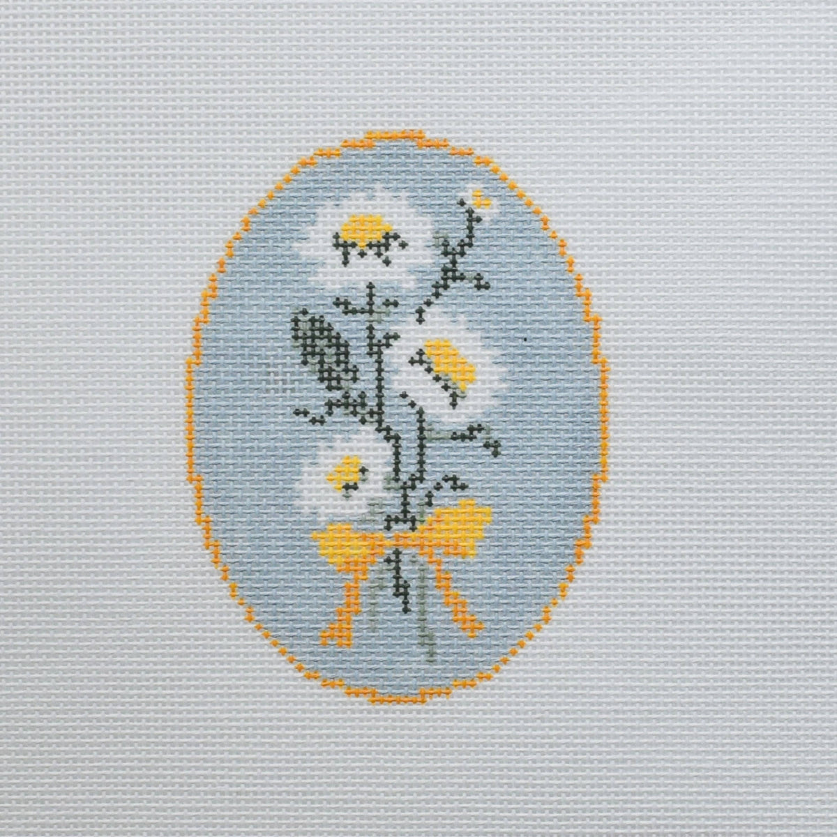 Daisies Flower Canvas — 18 Mesh