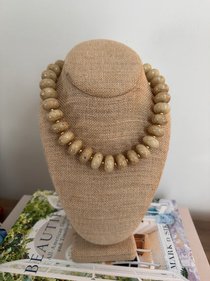 Marbled Necklace: Tan
