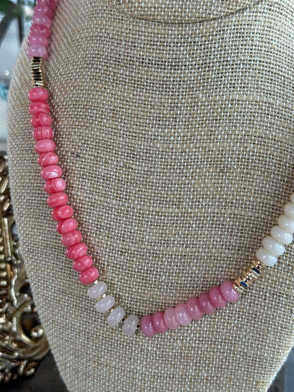 Kristina Necklace: Pink