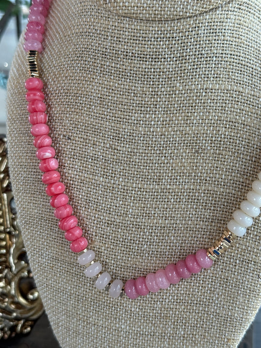 Kristina Necklace: Pink