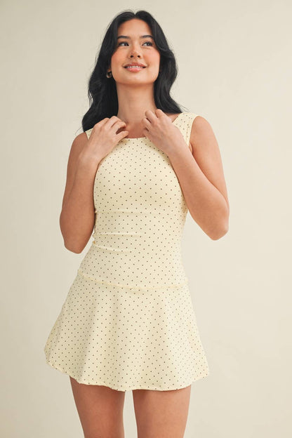 Polka Dot Athletic Dress: LEMON