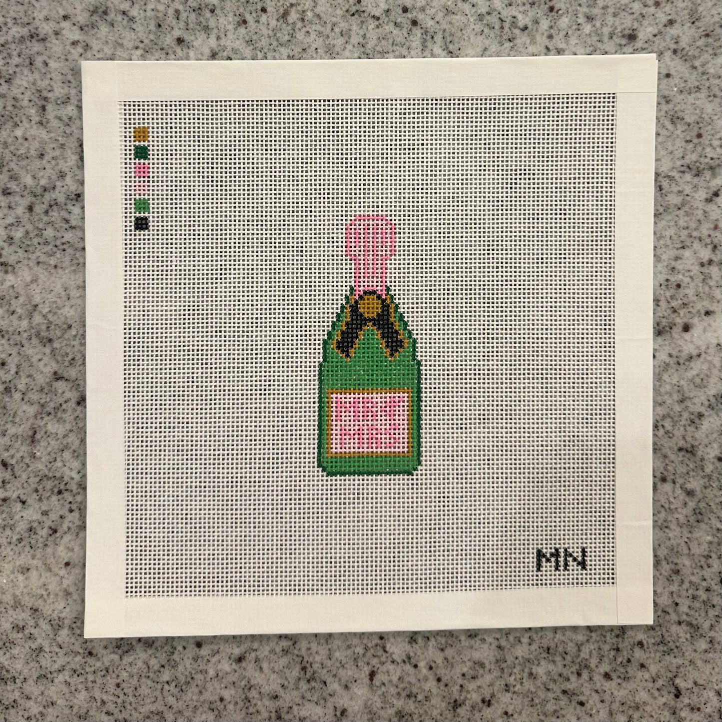 Mr & Mrs Mini Champagne Bottle Pink Label