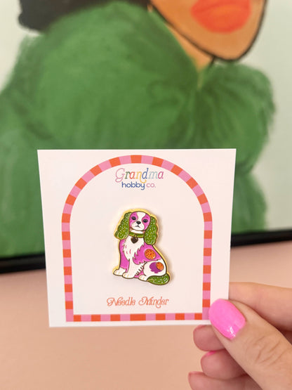 Pink Spaniel Needle Minder