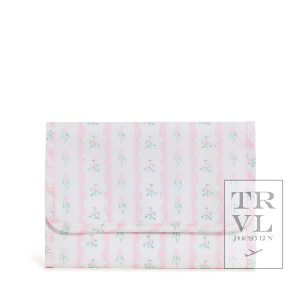 Mini Rollup Hanging Bag - Ribbon Floral Pink: Ribbon Floral Pink