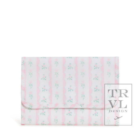 Mini Rollup Hanging Bag - Ribbon Floral Pink: Ribbon Floral Pink