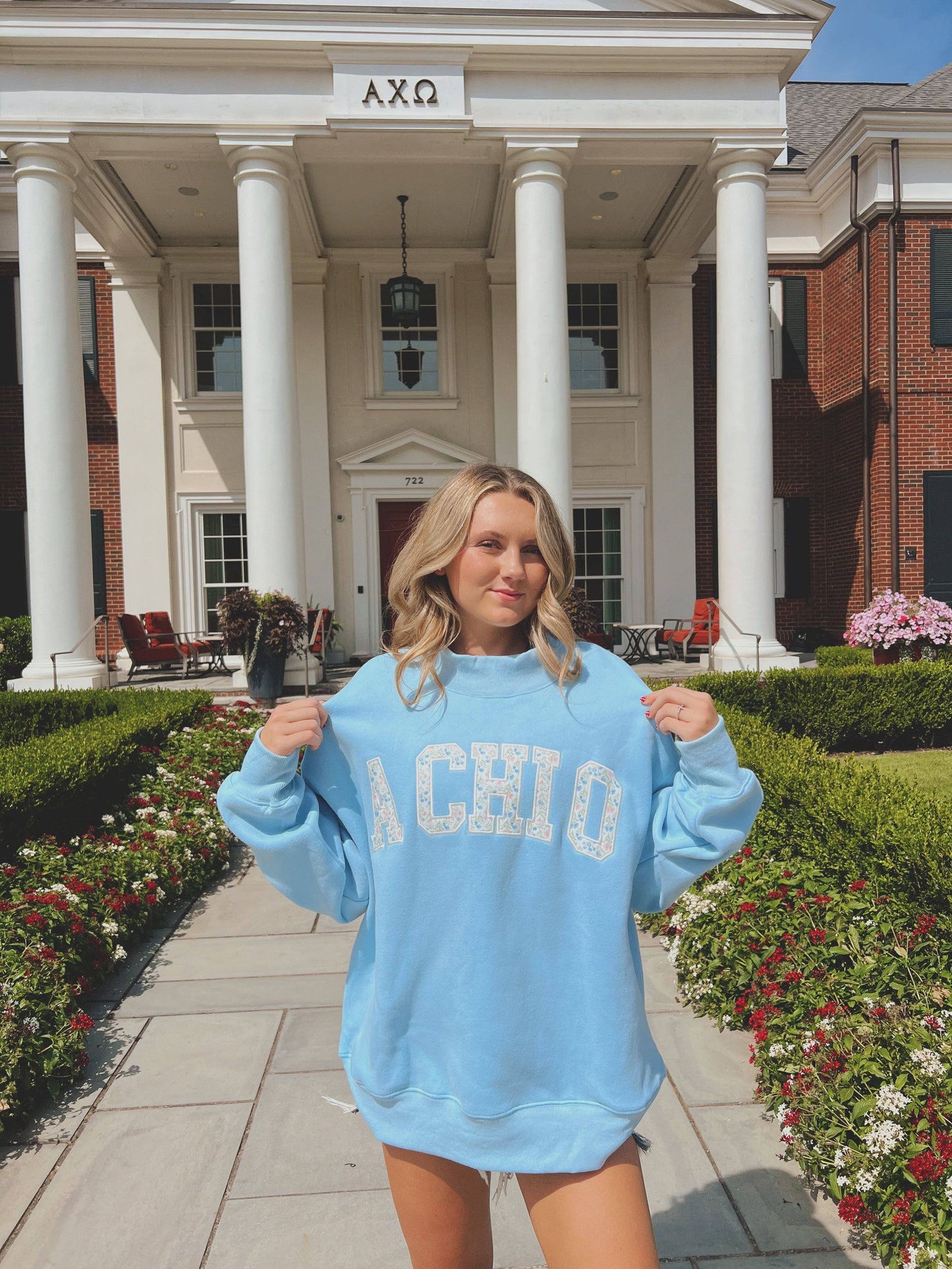 Floral Sorority Mockneck