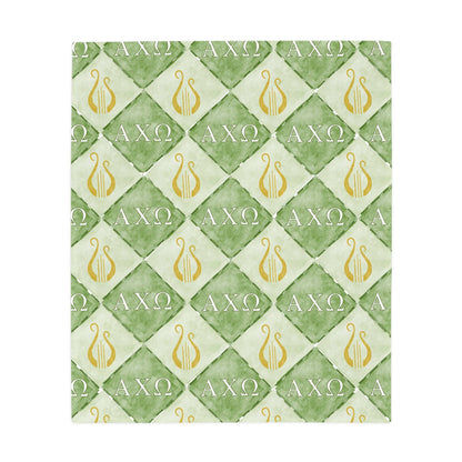 Greek Print Fleece Blanket